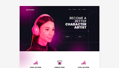 Outgang branding company graphic design landing page ui uiux website