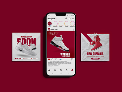 Instagram Post Design for Sneaker Brand 👟✨ post sport