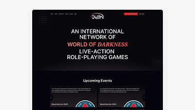 OWBN Web Ui branding company graphic design landing page ui uiux website