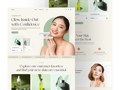 Elevating Beauty Through Thoughtful Design 🌿✨ 3d animation beautytech branding dashboard design designinspiration digitalproducts ecommercedesign graphic design logo minimal minimalistdesign motion graphics productdesign skincareui uiuxdesign userexperience uxdesign webdesign