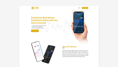 SEC Market branding company graphic design landing page ui uiux website