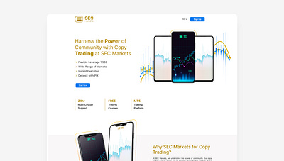 SEC Market branding company graphic design landing page ui uiux website