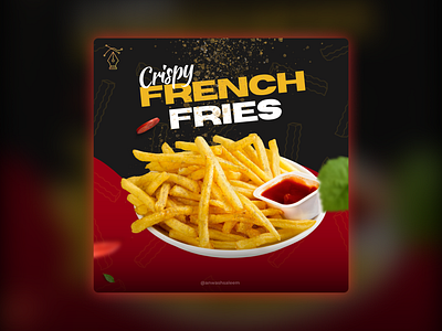 French Fires - Crispy & Spicy graphic design