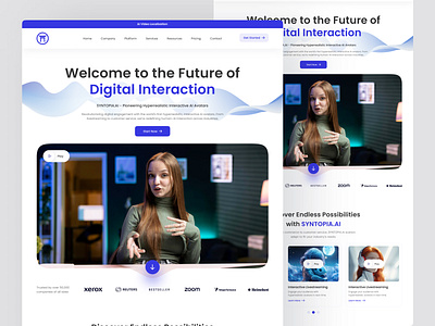 Syntopia.AI Website ai animation application cta figma future graphics design landing page modern pro version service syntopia syntopia.ai team members trend trending ui ui ux video section wesbsite