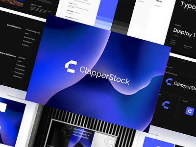 ClapperStock - website banners brandbook branding design graphic design illustration logo marketing visual idenity web3 website