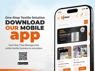 Thanks For Visiting My Dribbble app design best download app graphic design mobile tex bazar texbazar ui web