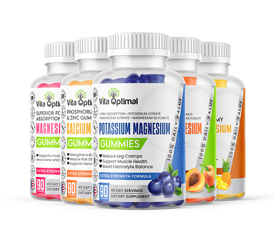 gummy dietary supplement label design amazon listing images