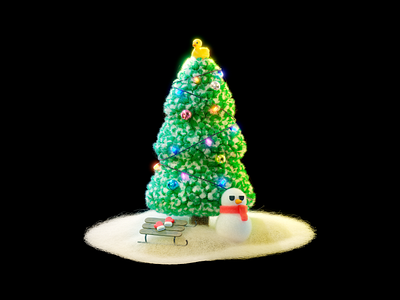 2024 —>2025 3d blender blender3d christmas tree design holiday illustration new year tree