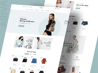 Ariva - Fashion Website branding graphic design logo motion graphics ui