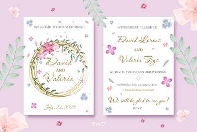 Wedding Invitation adobe illustrator branding design graphic design illustration vector wedding invitation