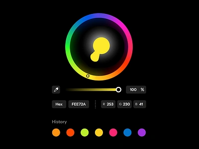 Day 60 - Color Picker 100dayschallenge colorpicker creative daily ui 060 daily ui 60 hue ui uidesign uxdesign