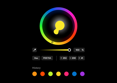 Day 60 - Color Picker 100dayschallenge colorpicker creative daily ui 060 daily ui 60 hue ui uidesign uxdesign