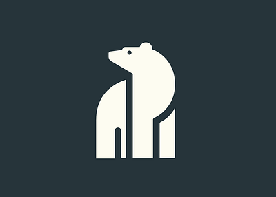 Minimal Bearmark animal bear bold logo branding design fast logo fast turnaround graphic design logo logo creation logo designer logomark nordic north pole polar bear