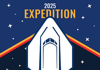 Expedition 2025 Graphic Design 3d branding colour design galaxy graphic design illustration logo nasa rocket space space expedition graphic design spaceship spacex stars typography ui user experience vector