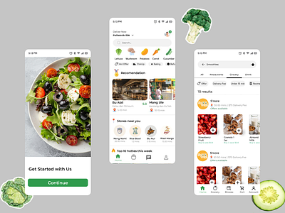 Healthy Food Delivery graphic design healthy food ui