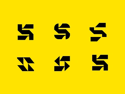 S Logo Exploration bold construtivism edgy icon letters logo logo design mark smith marko smitran minimal modern monogram s sharp simple smi. symbol wordmark yellow