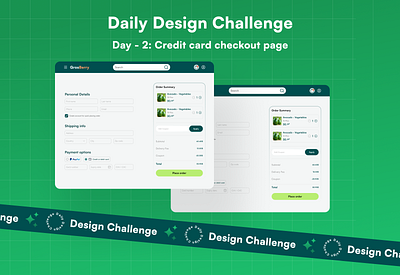 Daily UI challenge - Credit card checkout page checkout checkout page ui dailyui design challange ui design