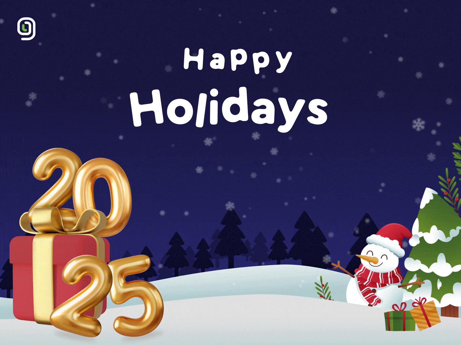 Happy Holidays..! animation app christmas happy holidays holidays merry christmas motion graphics new year vibes