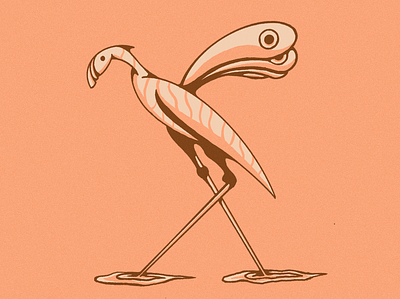 36 Days of Type X bird illustration logo water