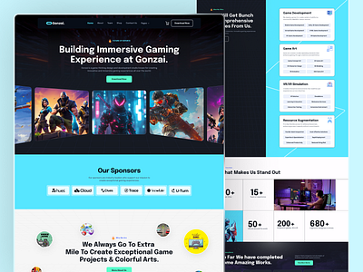 Gonzai - Gaming Website figma design gamingwebsite gamingwebsitedesign gamingwebsitetemplate gamingwebsiteuidesign landing page minimalist onlinegamingwebsites product design templates ui uiux design web design webflow webflow templates website concept website templates website theme website ui websites