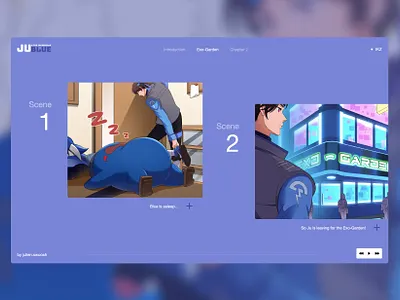 Ju & Blue - Interactive Website app branding concept design graphic design illustration logo ui