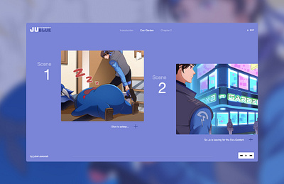 Ju & Blue - Interactive Website app branding concept design graphic design illustration logo ui