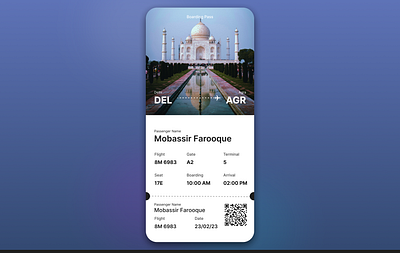 Daily UI Day 24- Boarding Pass ✈️️ boarding pass colourpallate dailyui design figma logo typography ui vector