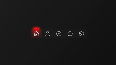 Bottom Navigation Bar - Glow interaction. animation design glassmorphism interaction menu mobile navigation ui ux web design