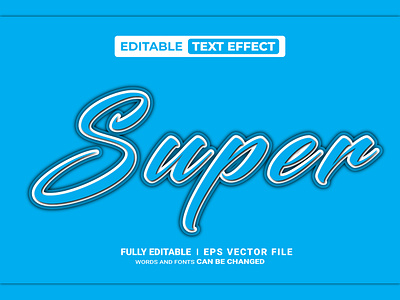 3D Super Text Effect responsive