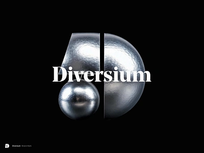 Diversium | Brand Mark 3d materials adobe firefly animation brand mark branding constrasting diverse diversium geometric graphic design helvetica now logo noe display simple