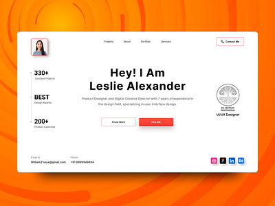 PORTFOLIO | Landing page figma design landing page personal portfolio portfolio portfolio landing page user experience user interface web design