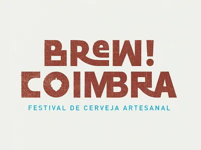 Logo for Brew! Coimbra craft beer festival lettering logo