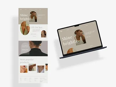 Jewelry gallery beige gallery jewelry minimal ui uiux ux