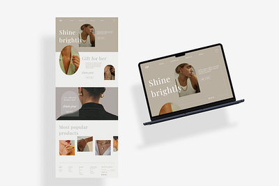 Jewelry gallery beige gallery jewelry minimal ui uiux ux