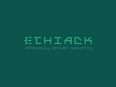 Ethiack logo ethical hacking hacking lettering logo logomark protection web web safety