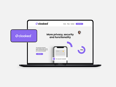 Cloaked Web Design bold brand design branding cyber security design graphic design mark smith marko smitran minimal modern protection saas simple smi. tech technology ui visual identity web design website