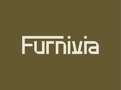 Furnivia Furniture Logo Design brand brand identity design branding creative logo design custom type design e commerce fun furniture logo furniture visual identity identity lettering logo logo design logo wordmark modular typography wood logo wood work logo design wordmark