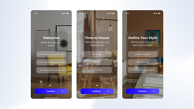 Interactive Onboarding ai app design glass effect interactive onboarding onboarding ui ux