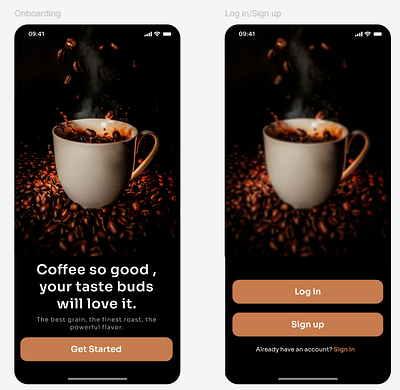 My Coffee App design ui ux