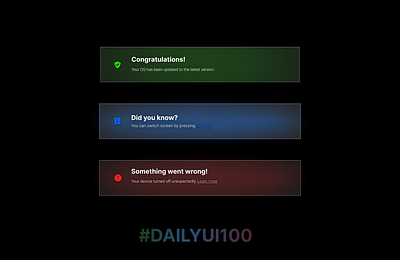 #DAILYUI100. flash message