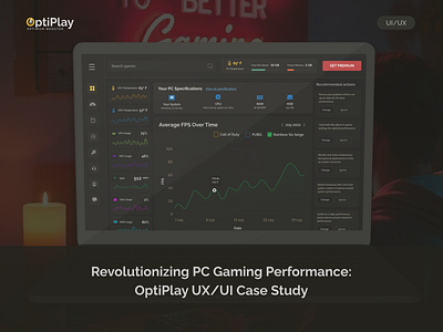 OptiPlay Desktop Software UI/UX Design app design dashboard desktop games gaming performance optimization optiplay pc play ui design ux ux design windows