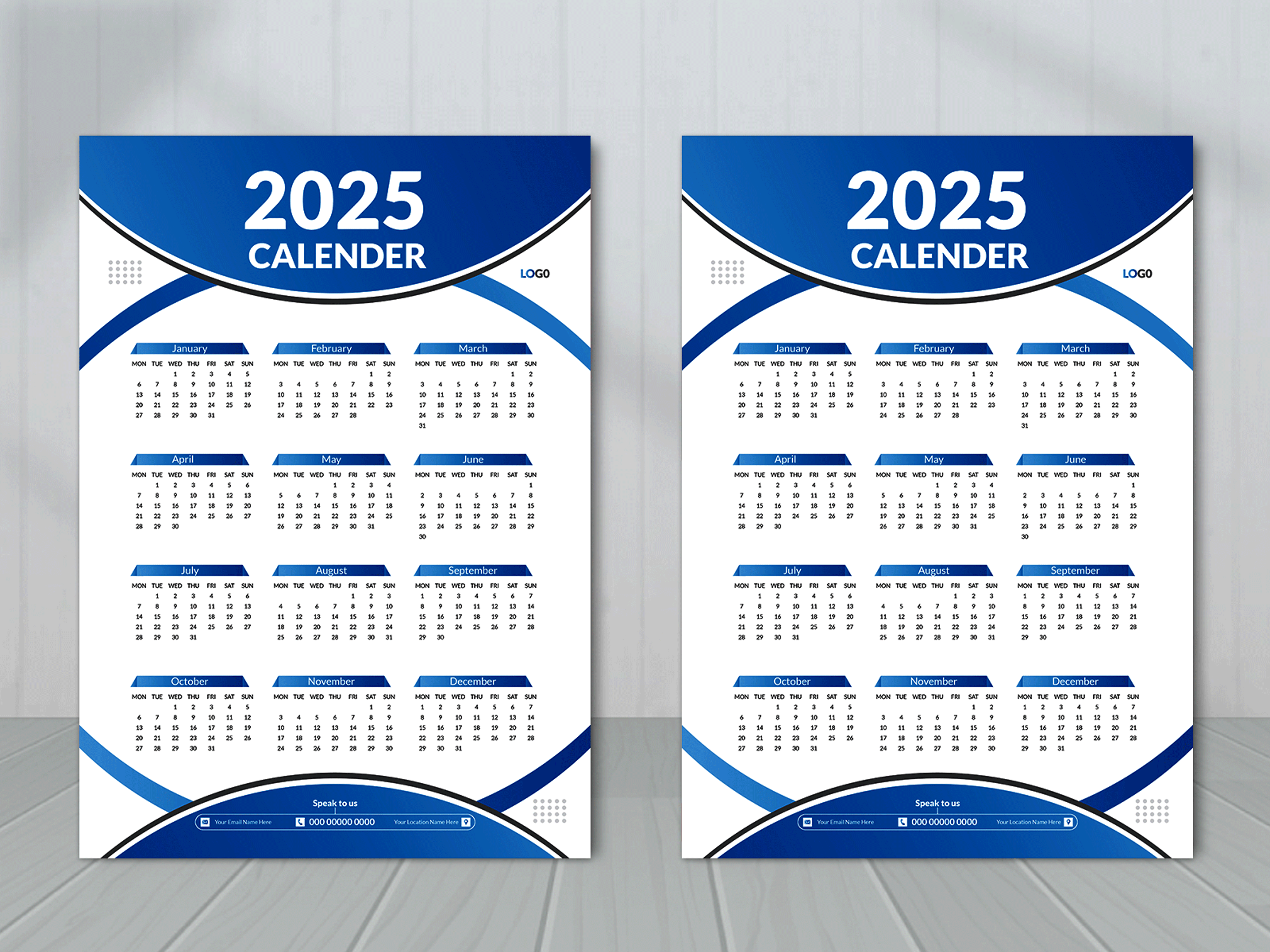 Modern Calendar Design 2025 brand calendar colorfull creative desk calendar graphic graphic design illustrator new photoshop professional wall calendar