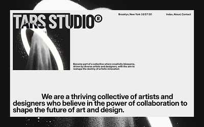 Tars Studio—Typographic Layout Concept bold design clean design creative studio design designer portfolio experimental design framer layout design minimal design minimalist design typographic design ui