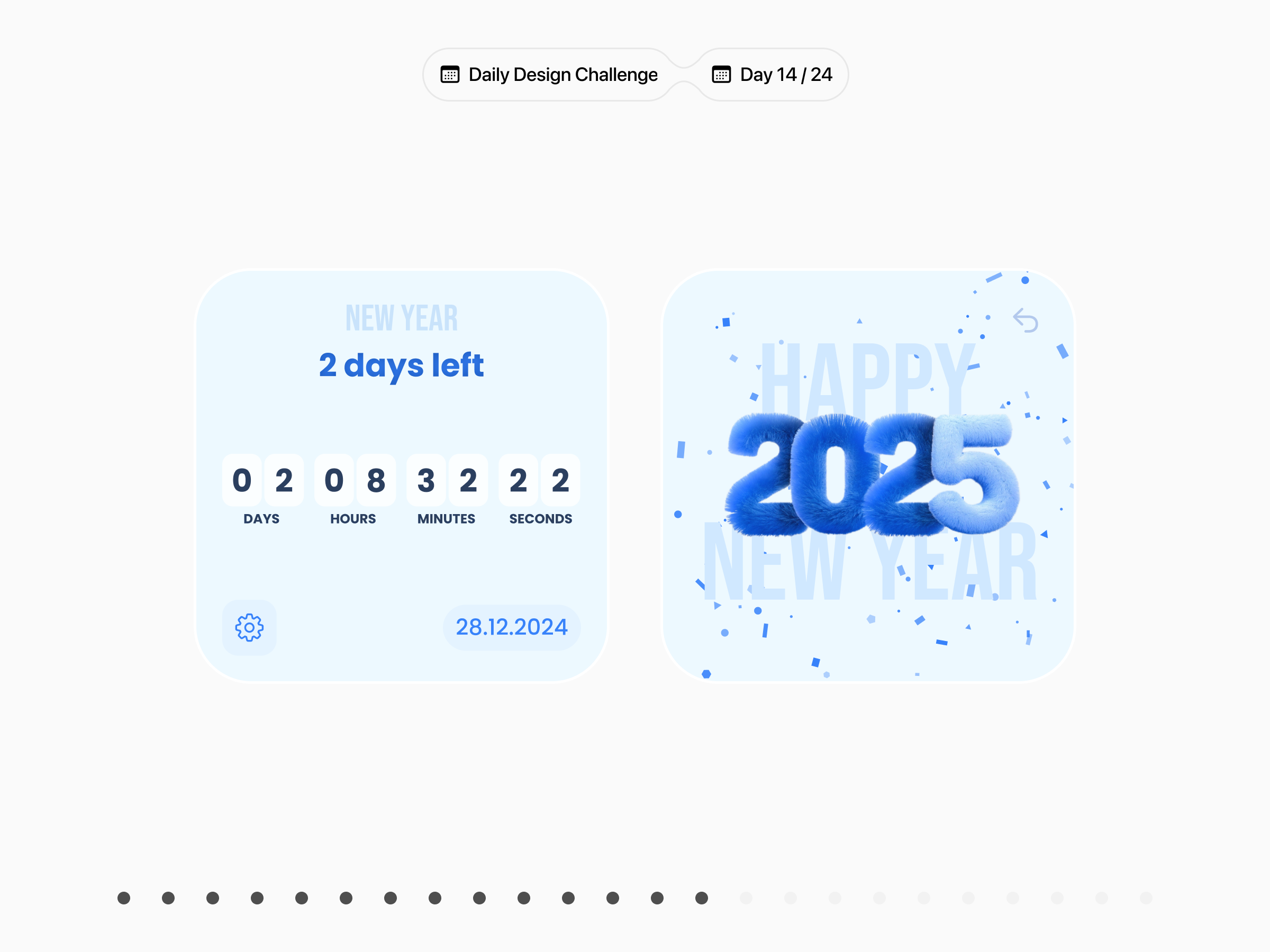 ⏳ Countdown Widget for iOS | Daily Design Challenge countdown design challenge design concept holidays new year ui ux widget
