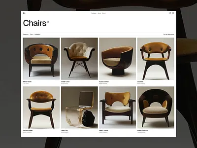 Products/collection page for the e-commerce furniture store animation design ecommerce ecommerce website editorial website furniture store minimalistic website motion motion design store ui ux uxui web design webdesign website design website desin website store