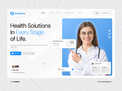 Health Care Website UI Design 3d doctor figma graphic design health health care health care design healthcare website design home care landing page design logo motion graphics ui ui design uiux ux ux deign web design website website development