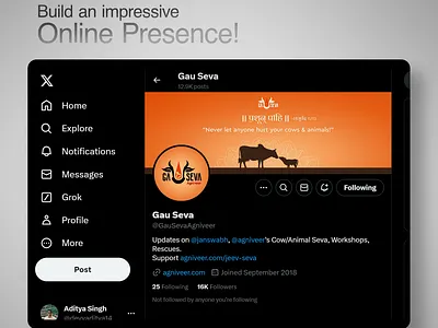 GauSeva Agniveer branding graphic design illustration logo social media