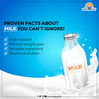 Proven Facts About Milk: Healthy & Fresh with Sunrise Basket drinkhealthy