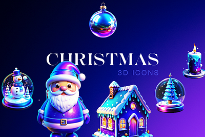 Christmas Icons 3d