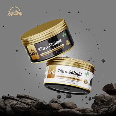 Ultra Shilajit branding graphic design label design product social media post